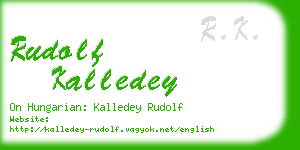 rudolf kalledey business card